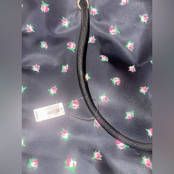 Victoria's Secret Black Floral Tote Bag Reversible. - Picture 4 of 6